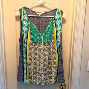 Sleeveless Crown & Ivy Blouse beautiful and perfect for summer.